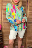 Birds printed long sleeve women top YMY14746 (ES1)