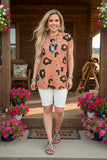 Leopard printed short sleeve women t-shirt YMY15005 (ES1)
