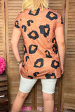 Leopard printed short sleeve women t-shirt YMY15005 (ES1)