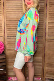 Birds printed long sleeve women top YMY14746 (ES1)