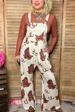Southern Stitch Western print wide leg women overalls jumpsuit XCH17019 IS12
