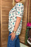 Southern Stitch Western patterns short sleeve women's t-shirt XCH17070(ES2)
