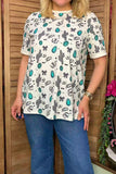 Southern Stitch Western patterns short sleeve women's t-shirt XCH17070(ES2)