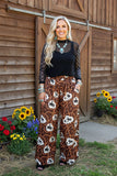 Southern Stitch Western Rodeo print wide leg women's pant XCH16982(GS1)
