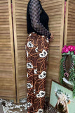 Southern Stitch Western Rodeo print wide leg women's pant XCH16982(GS1)