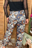 Southern Stitch Western rodeo patchwork print women's jogger pants XCH17143(IS4)