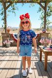 WE THE PEOPLE USA thunder bird & stars printed girls t-shirt XCH0660-1H A9S5