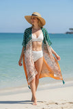 Teal/Orange paisley printed kimono w/tassels 3pc-$10  YZ170283