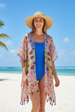 Floral printed kimono w/tassels 3pc-$10 YZ213208 HS1