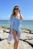 Blue/white floral printed kimonos 3PC-$10  BA8648 HS1