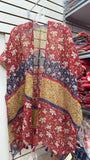 Multi color block floral printed kimono 3pc-$10  YZ213212 IS23