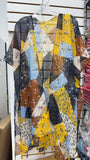 Multi color block floral & polka dot printed kimono w/tassels 3pc-$10 YZ213203 HS1