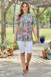 Faith cross w/wings & sunflower printed short sleeve women t-shirt XCH12474 (BS11)