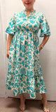 Southern Stitch blue floral prin tiered maxi dress GJQ16998
