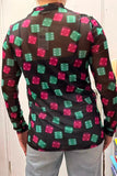 Southern Stitch Dice print sheer long sleeve women top XCH16356 IS5