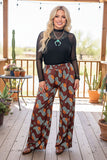 Southern Stitch Western boots & checkered print wide leg women's pant XCH17090 GS13