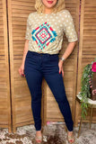 Navy blue denim pant skinny women jeans J209 (BS13)