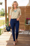 Navy blue denim pant skinny women jeans J209 (BS13)