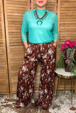 Western rodeo wide legs high waist women's boutique pant Soutern Stitch GJQ17193