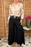 Western tiered ruffle wide-leg cotton women's boutique pant Soutern Stitch XCH17292