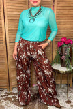 Western rodeo wide legs high waist women's boutique pant Soutern Stitch GJQ17193