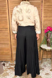 Western tiered ruffle wide-leg cotton women's boutique pant Soutern Stitch XCH17292