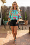 Western Leopard short sleeve women's boutique top Southern Stitch XCH14699 (ES6)