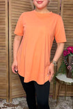 Chic orange short sleeve women's boutique top Southern Stitch GJQ10293-2 CS12