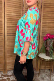 Western Leopard short sleeve women's boutique top Southern Stitch XCH14699 (ES6)