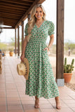 Trendy floral smocked boutique midi women's dress Southern Stitch GJQ17184