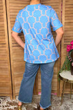 Western horseshoe print women's boutique top Southern Stitch XCH17087