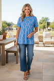 Western horseshoe print women's boutique top Southern Stitch XCH17087