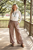 Western paisley hem binding wide leg women's boutique pant Southern Stitch XCH17085 GS7
