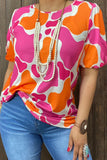 Multi-color printed short sleeves women top XCH15159 (FS9)