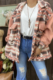 DLH14753 Aztec serape w/pockets and buttons long sleeve women coat/jackets for winter