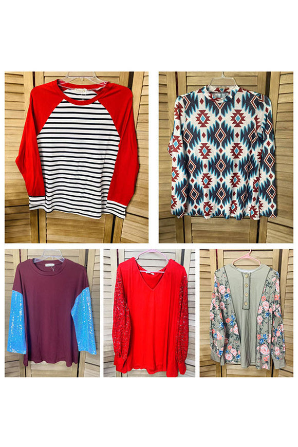 Shop fall style women's clothing 5pcs $25 mix, Brand new No return, No refund