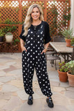Western white polka dots one piece women's boutique jumpsuit XCH17454 BS8