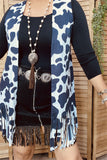 GJQ14616 Leopard printed w/tassels women vest /cardigan IS13