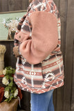 DLH14753 Aztec serape w/pockets and buttons long sleeve women coat/jackets for winter