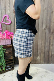 FW6188 Wholesale women short plaid tighten skirt IS21