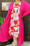 XCH15660 Pink soft fabric&side pockets women cardigan w/long sleeve