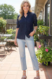Southern Stitch washed light blue denim pant women's jeans S002-1
