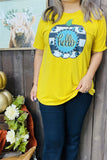 DLH9900 HELLO Pumpkin printed short sleeve ginger women t-shirt IS7