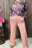 YMY13847 Coral velvet straight women bottom/pants w/side pockets (IS16 )