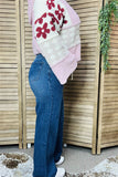 S006  Solid blue jean denim long straight women pant