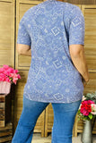 DLH12579 NOT PERFECT JUST FORGIVEN multi color printed short sleeve women tops (GS9)