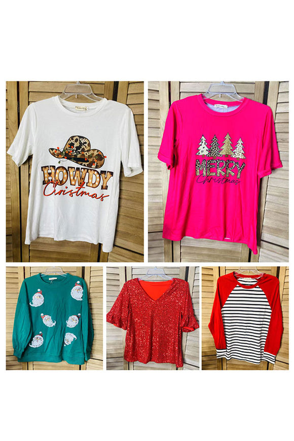 Buy Christmas women's clothing 5pcs $25 mix, Brand new No return, No refund