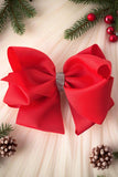 Red double layer hair bows 7.5" with rhinestones (4PCS/$10.00)