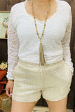 BQ15441 White lace w/lining deep v-neck long sleeve women tops