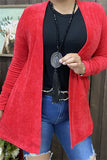 XCH15145-1 Red fabric long sleeve women cardigan /sweater